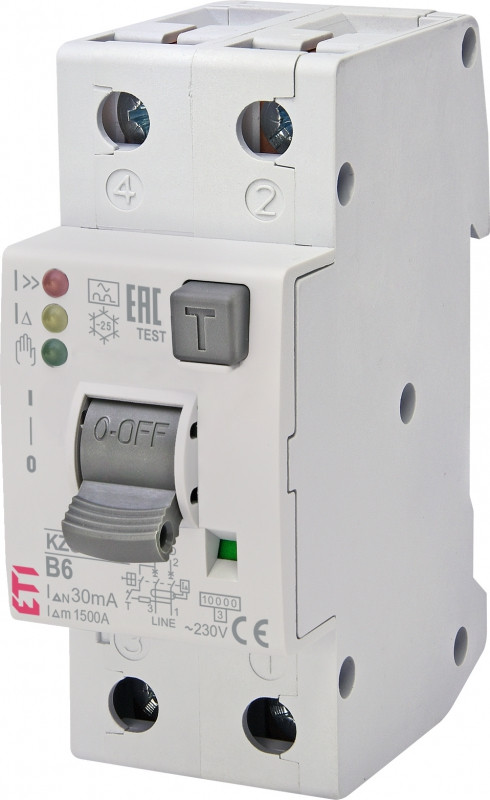 diferential rcbo kzs-2m2p edi a b6/0.03 002172401